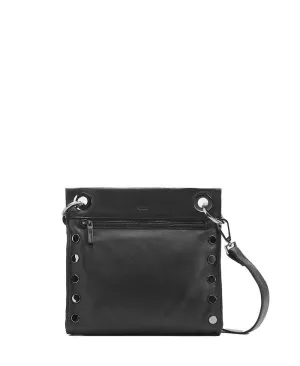 Hammitt Medium Tony Leather Crossbody Bag in Black Gunmetal