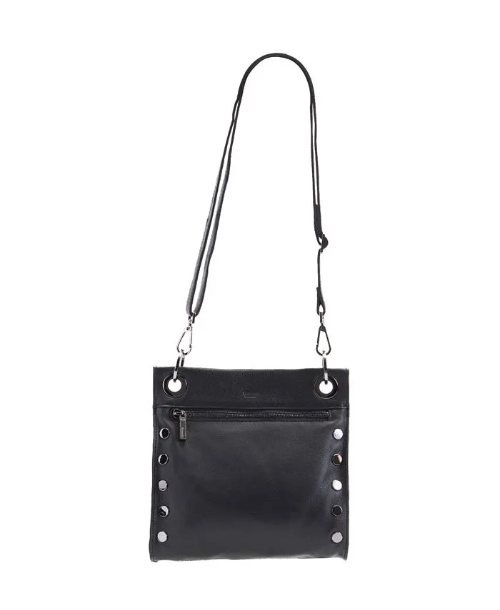 Hammitt Medium Tony Leather Crossbody Bag in Black Gunmetal