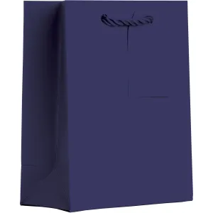 Heavyweight Solid Color Small Gift Bags, Matte Navy Blue