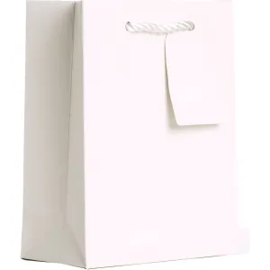 Heavyweight Solid Color Small Gift Bags, Matte White