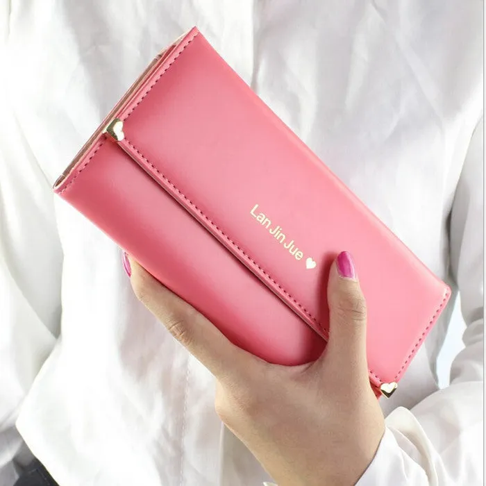 HOT sale Fashion Lady Women popular Purse N682 Long Wallet Bags PU Handbags Card Holder Birthday part Gift