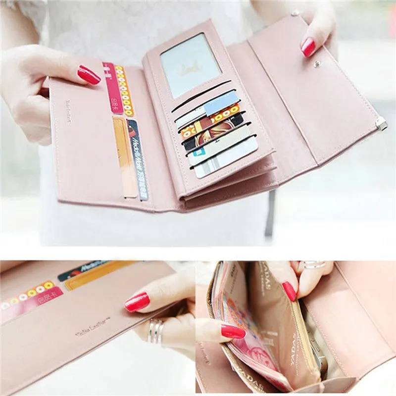 HOT sale Fashion Lady Women popular Purse N682 Long Wallet Bags PU Handbags Card Holder Birthday part Gift