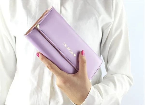 HOT sale Fashion Lady Women popular Purse N682 Long Wallet Bags PU Handbags Card Holder Birthday part Gift