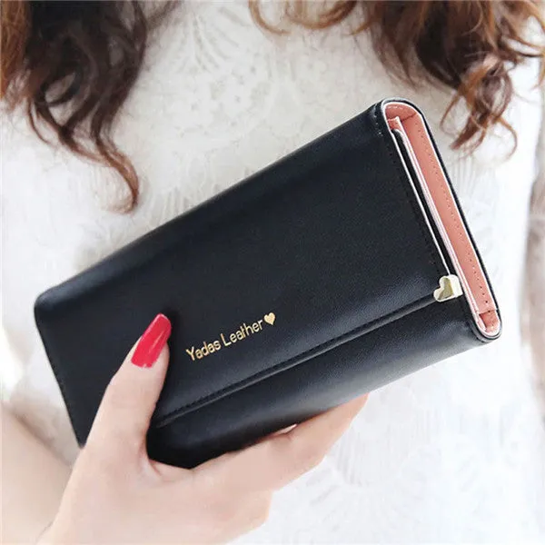 HOT sale Fashion Lady Women popular Purse N682 Long Wallet Bags PU Handbags Card Holder Birthday part Gift