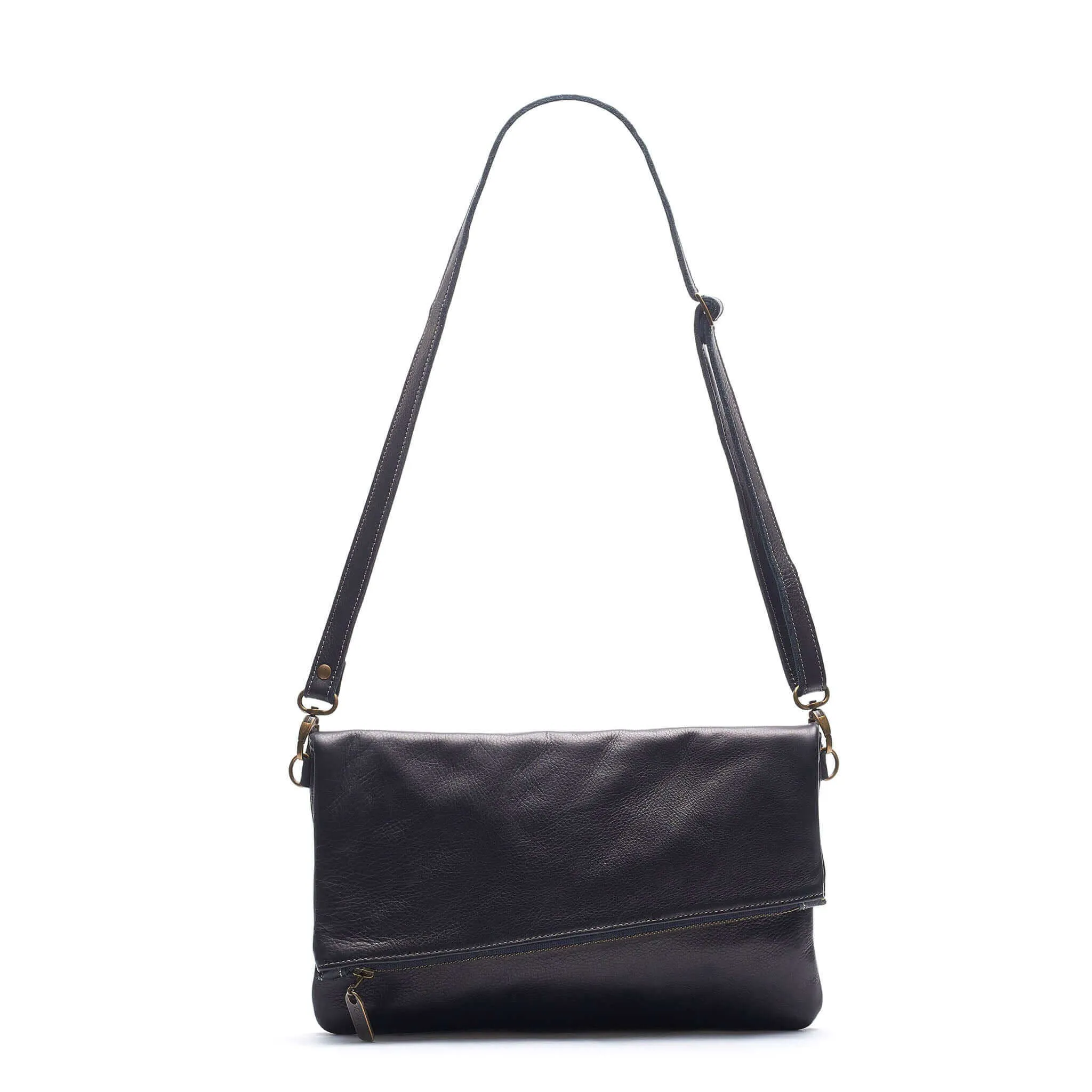 Jenne Foldover Crossbody - Black Sand