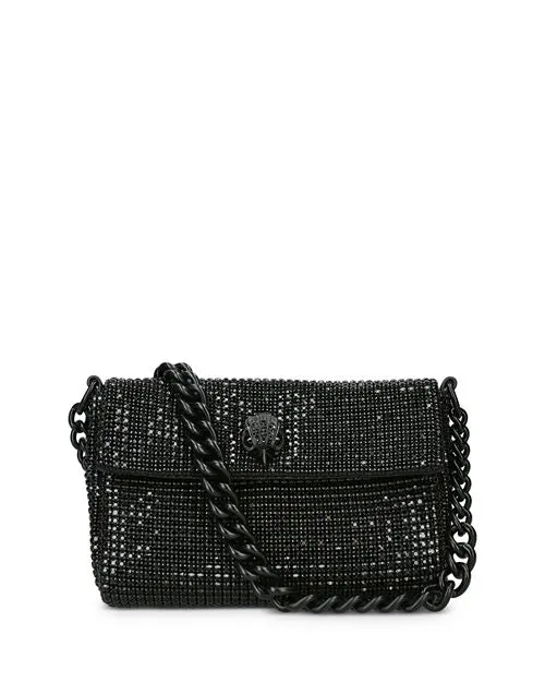 KURT GEIGER LONDON Small Crystal Party Shoulder Bag Black