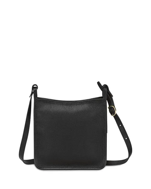 Le Foulon&;eacute; Longchamp Small Leather Zip Crossbody Bag, Black