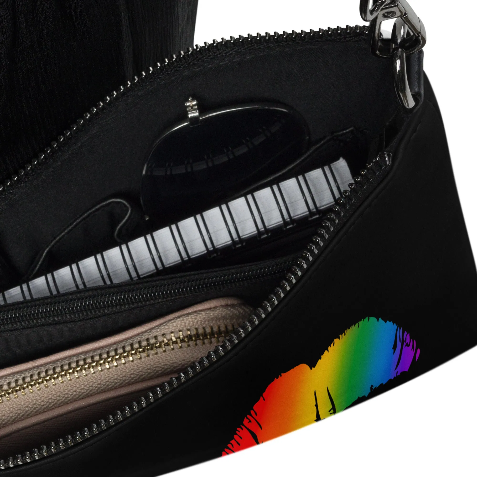 Lipstick Lounge Rainbow Logo Crossbody Bag