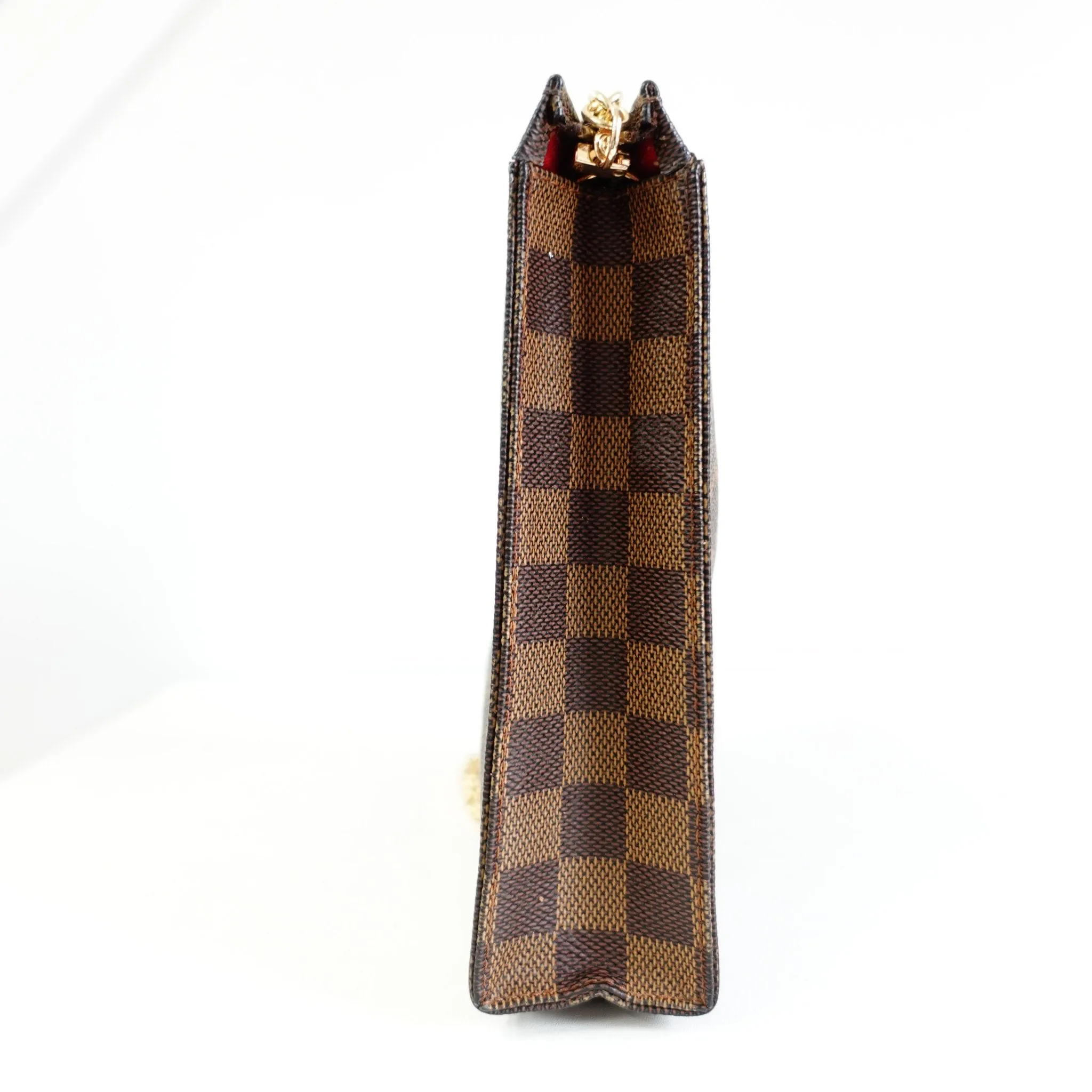 LOUIS VUITTON Damier Ebene Poche 26 with Unbranded Insert and Chain