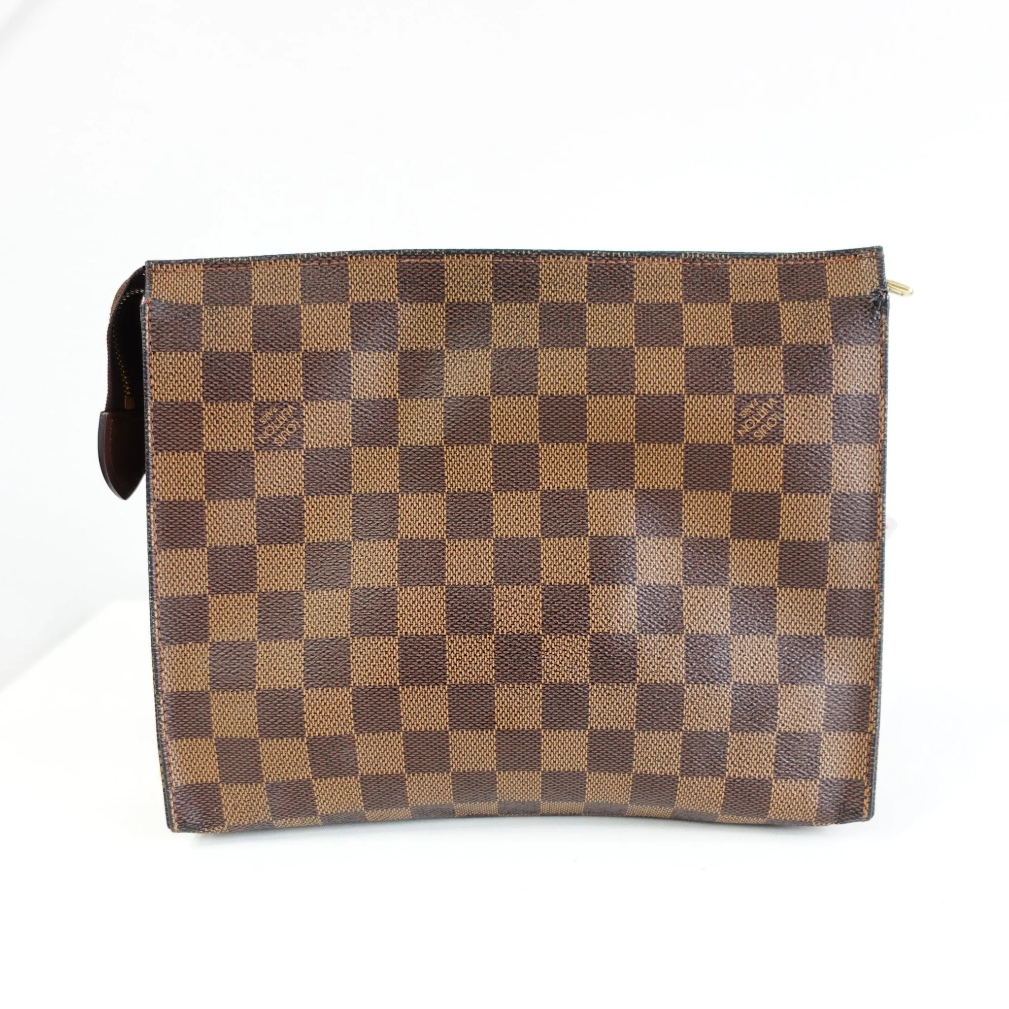 LOUIS VUITTON Damier Ebene Poche 26 with Unbranded Insert and Chain