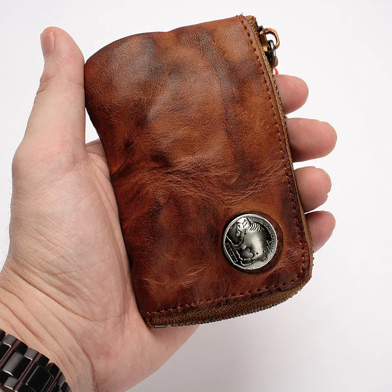 Men Small Coin Card Holder Car Key Wallet