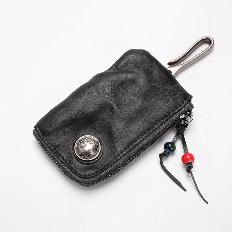 Men Small Coin Card Holder Car Key Wallet