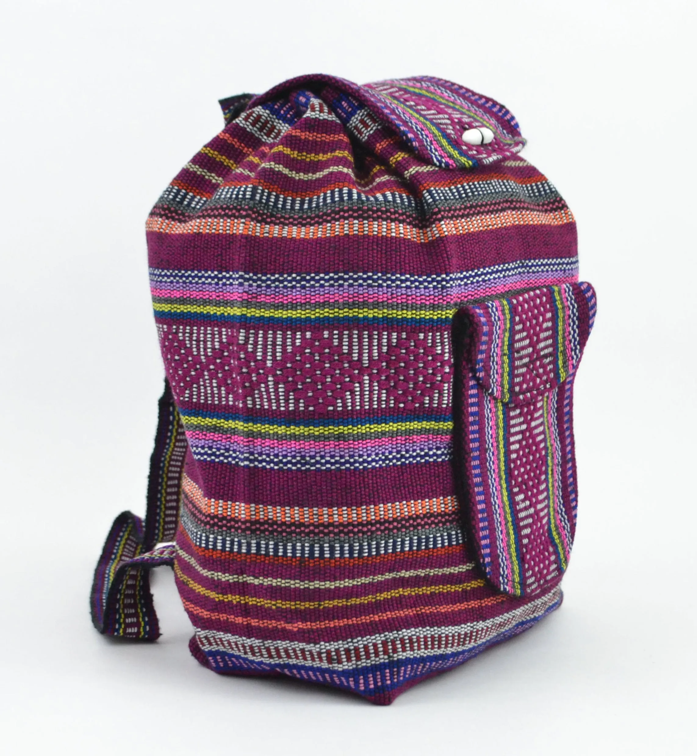 Mexican "Amethyst" Purple Backpack Lillo Boho Woven Baja Bag