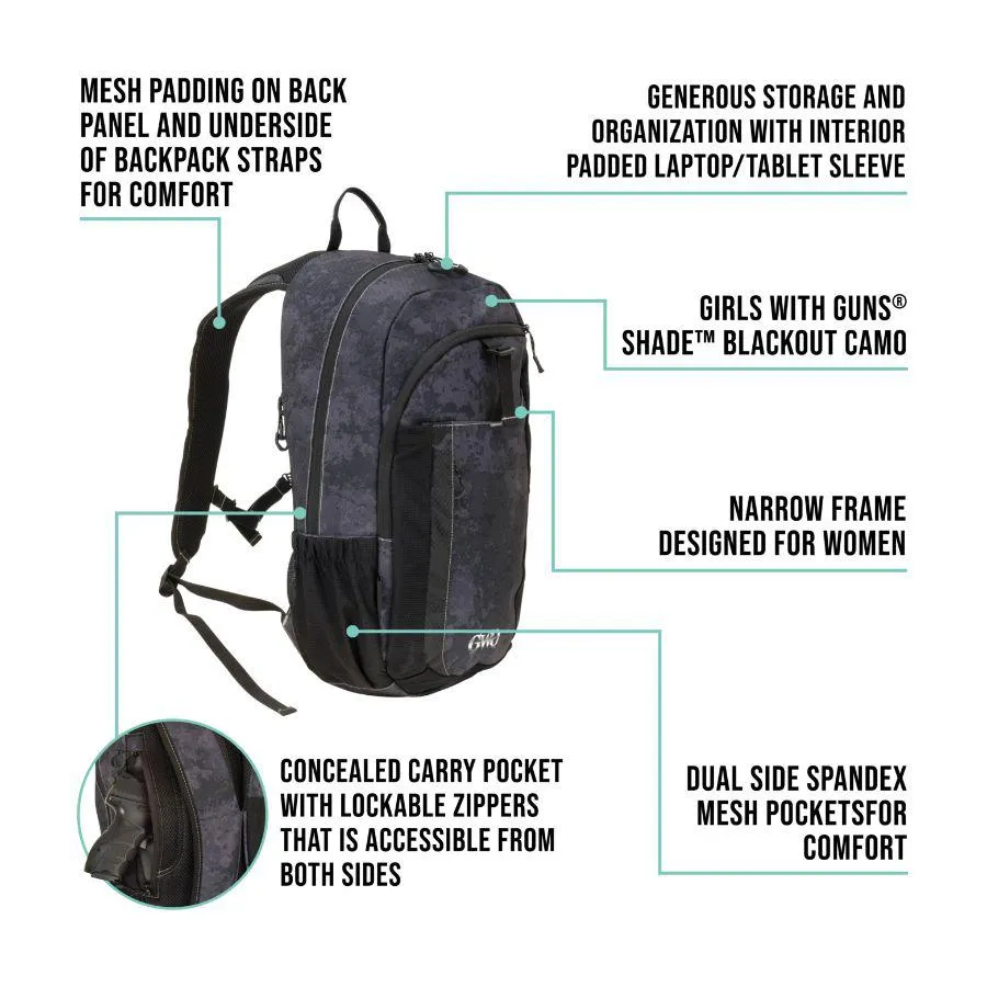 Midnight Deluxe Concealed-Carry Backpack