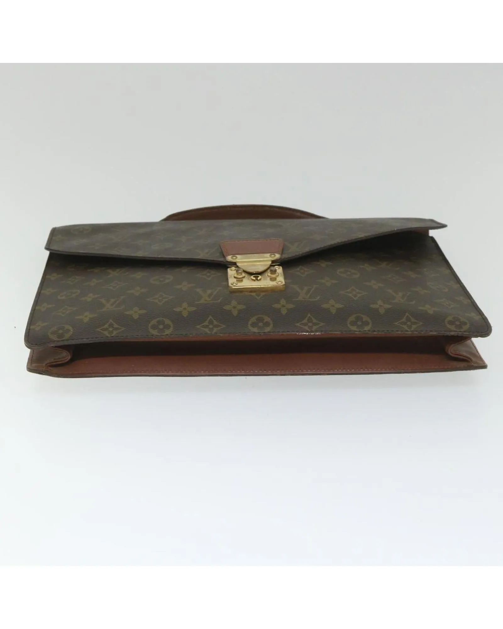 Monogram Business Shoulder Bag with Shoulder Strap