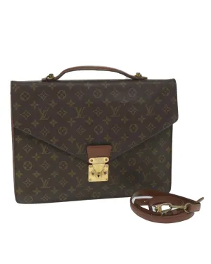 Monogram Business Shoulder Bag with Shoulder Strap