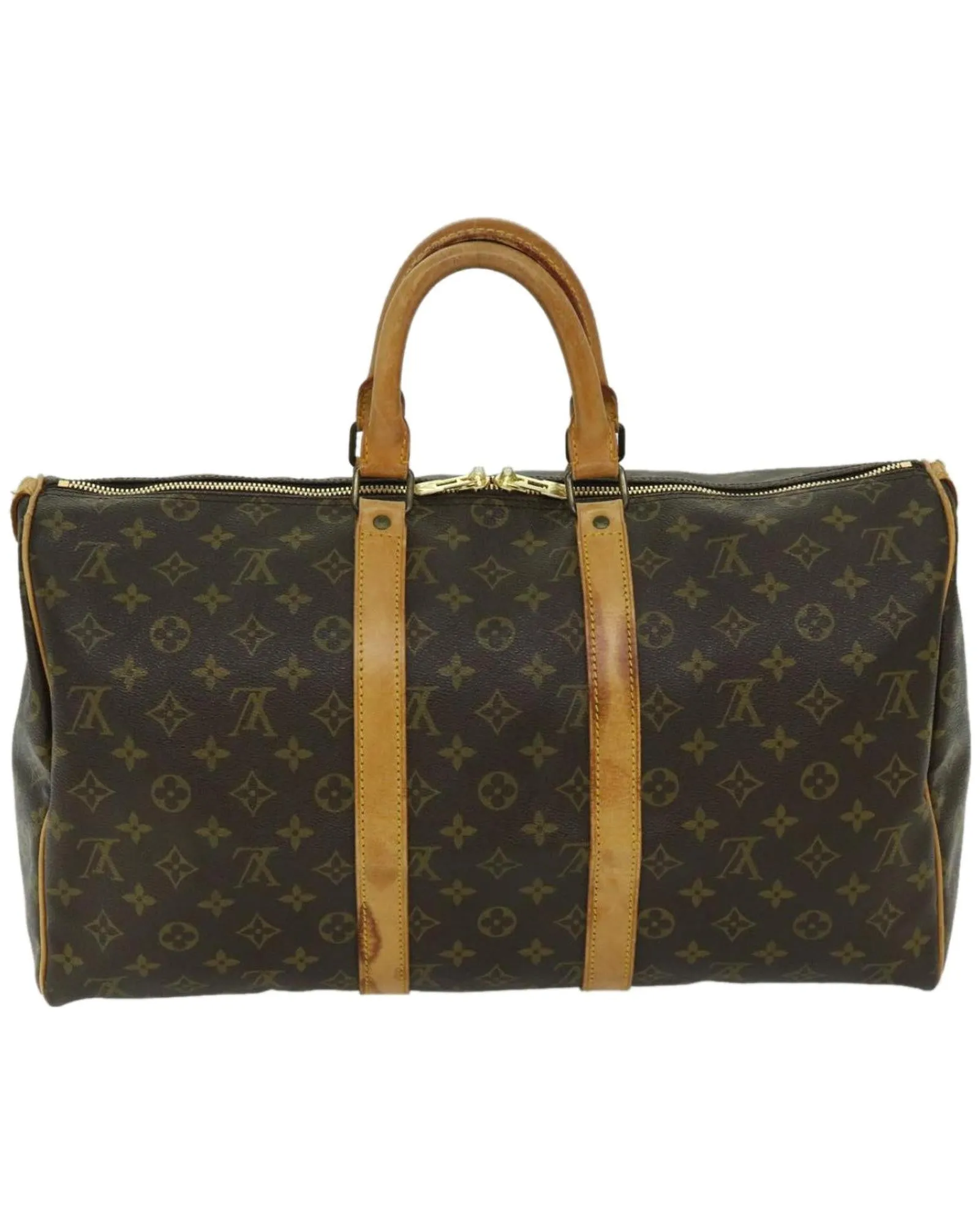 Monogram Canvas Boston Bag with Serial No. and Made in France