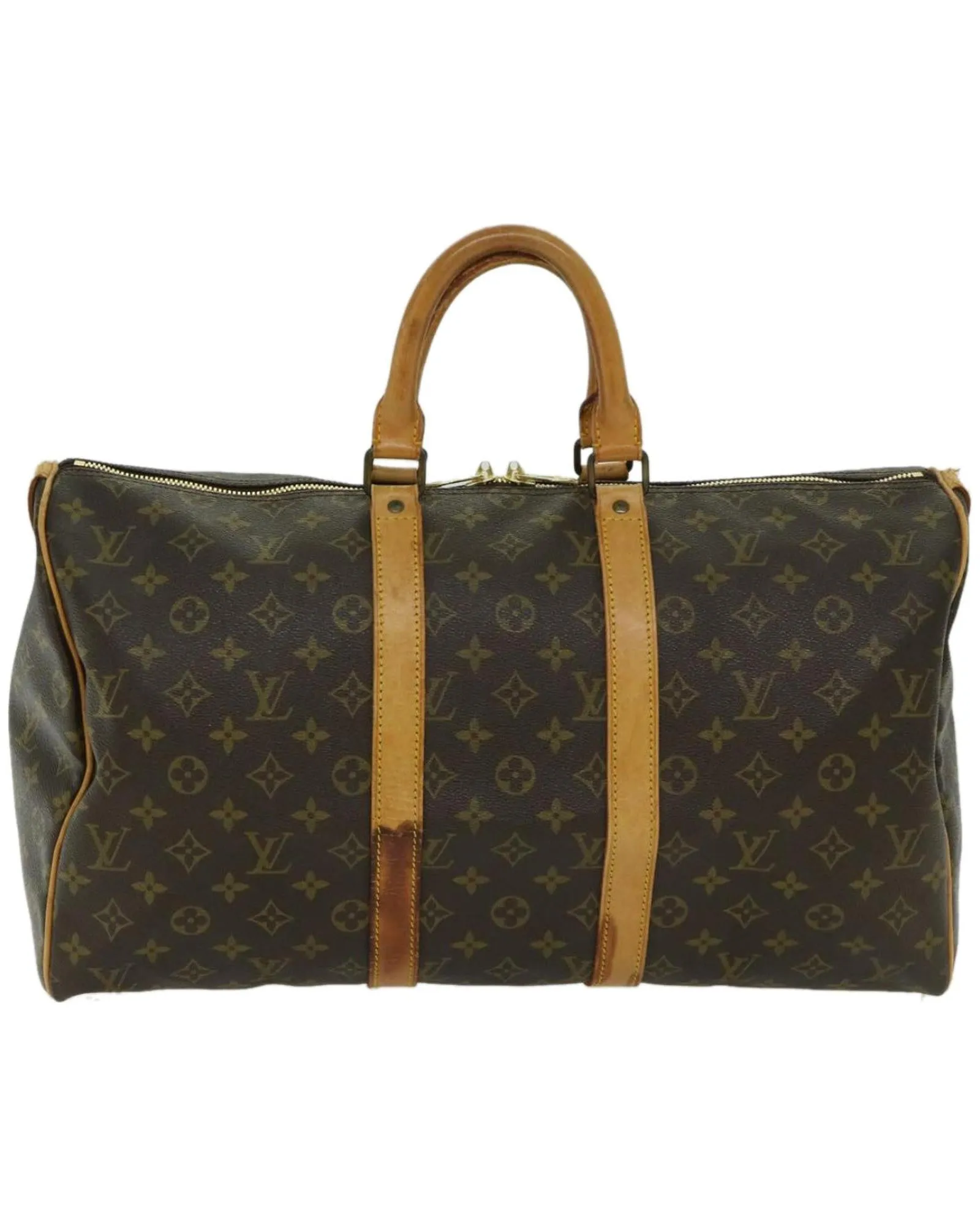 Monogram Canvas Boston Bag with Serial No. and Made in France