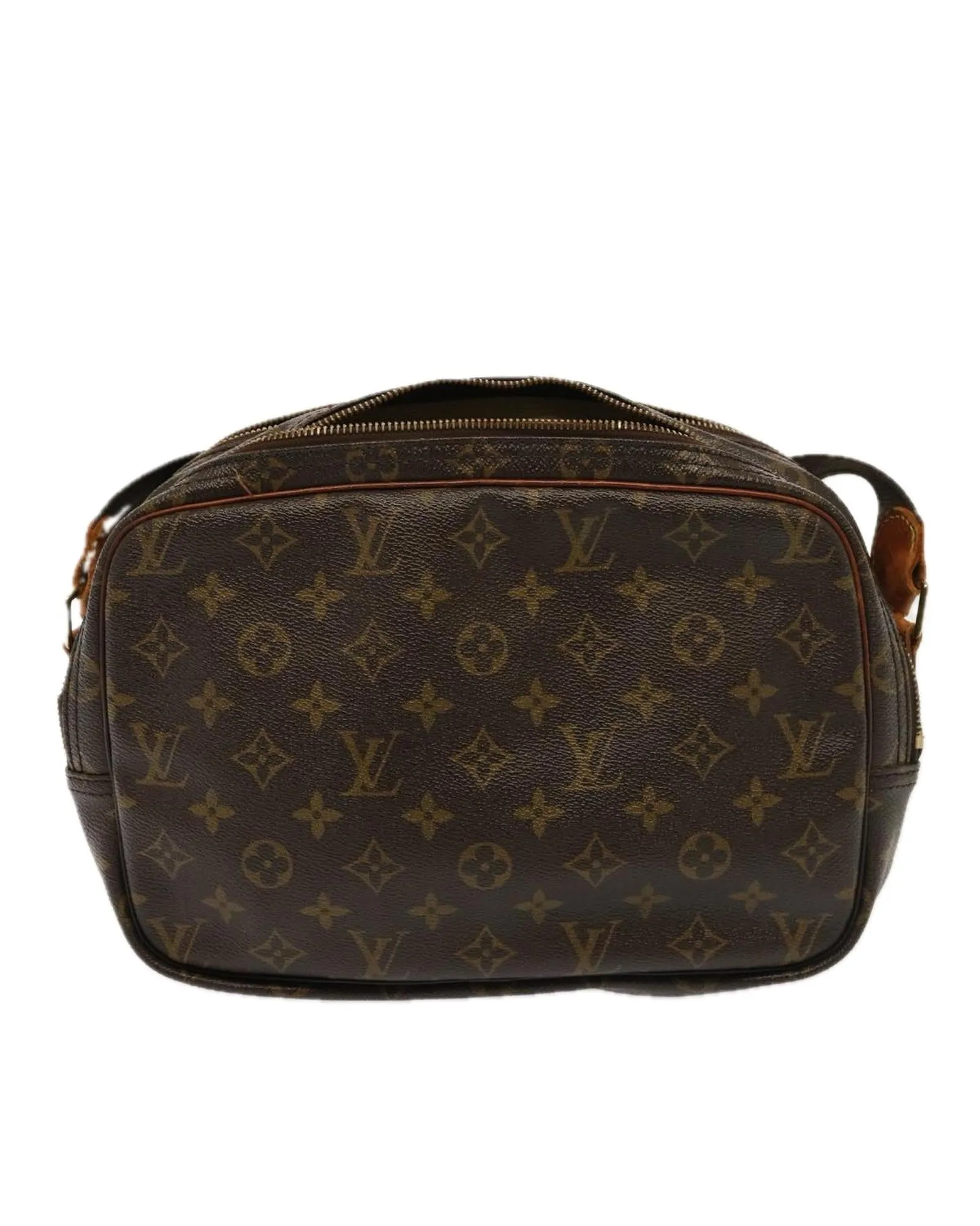 Monogram Canvas Reporter Shoulder Bag with Zipper Issue