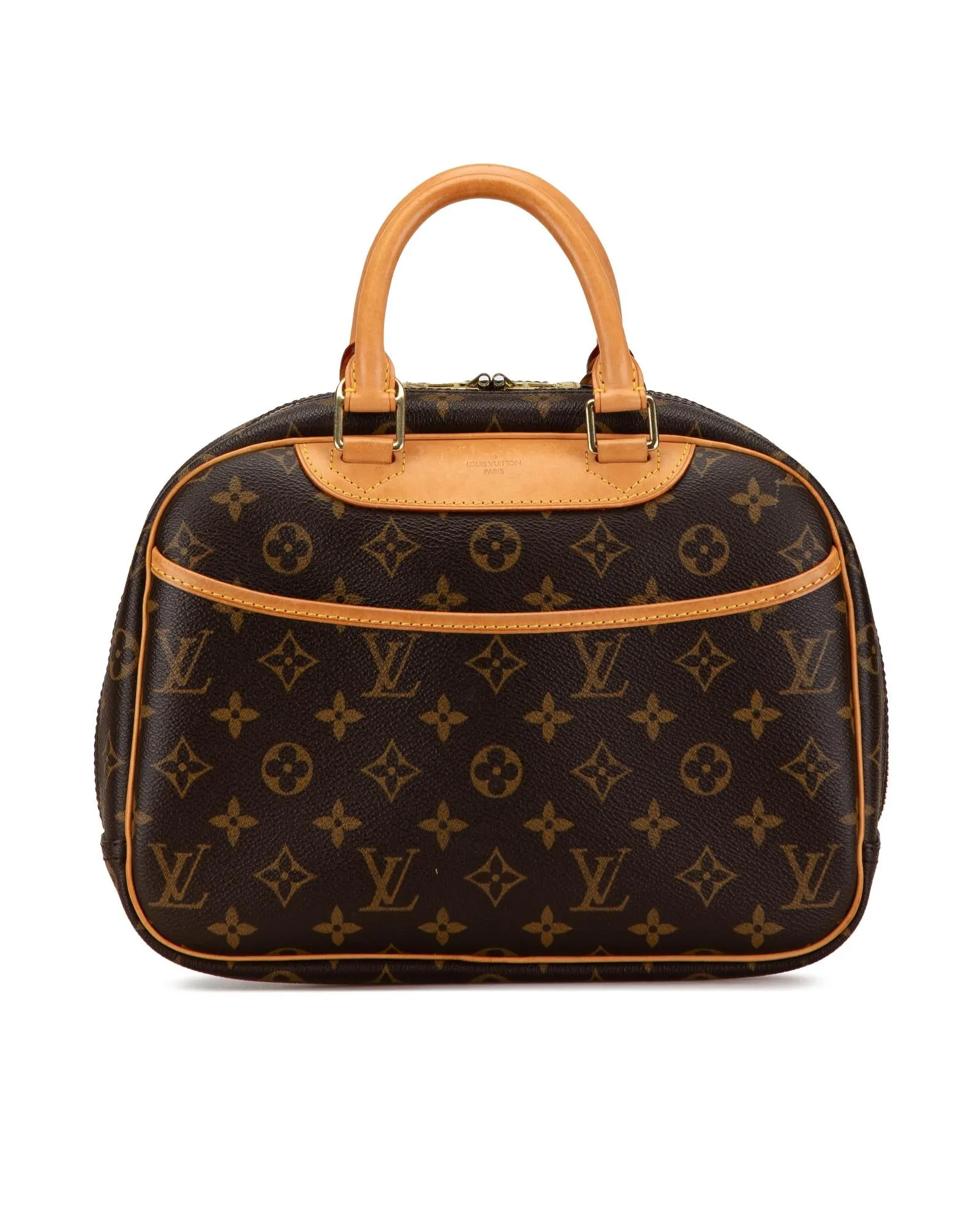 Monogram Canvas Trouville Bag with Vachetta Leather Trim and Rolled Handles