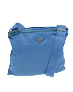 Nylon Shoulder Bag with Shoulder Drop and Multiple Compartments