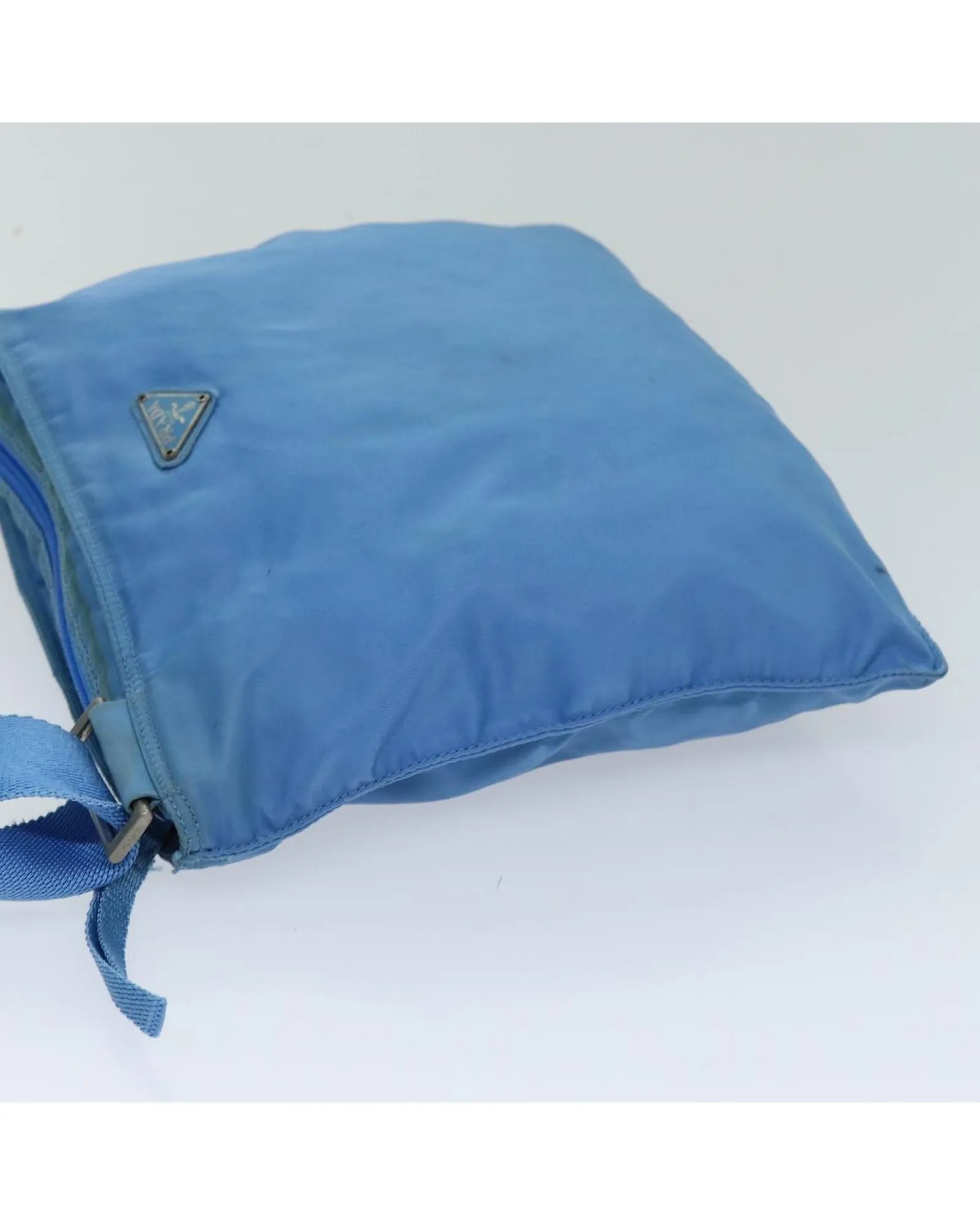 Nylon Shoulder Bag with Shoulder Drop and Multiple Compartments