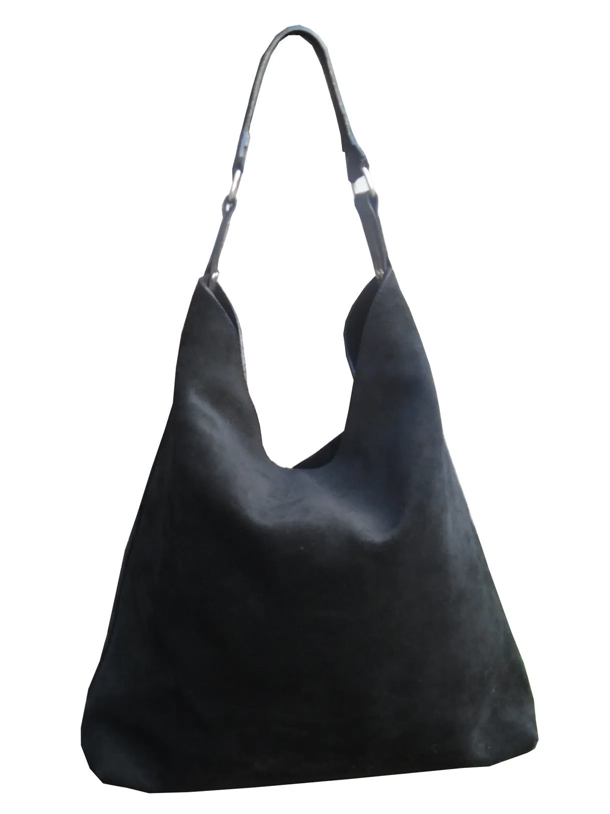 Pancho Hobo Bag In Suede Black or Chocolate