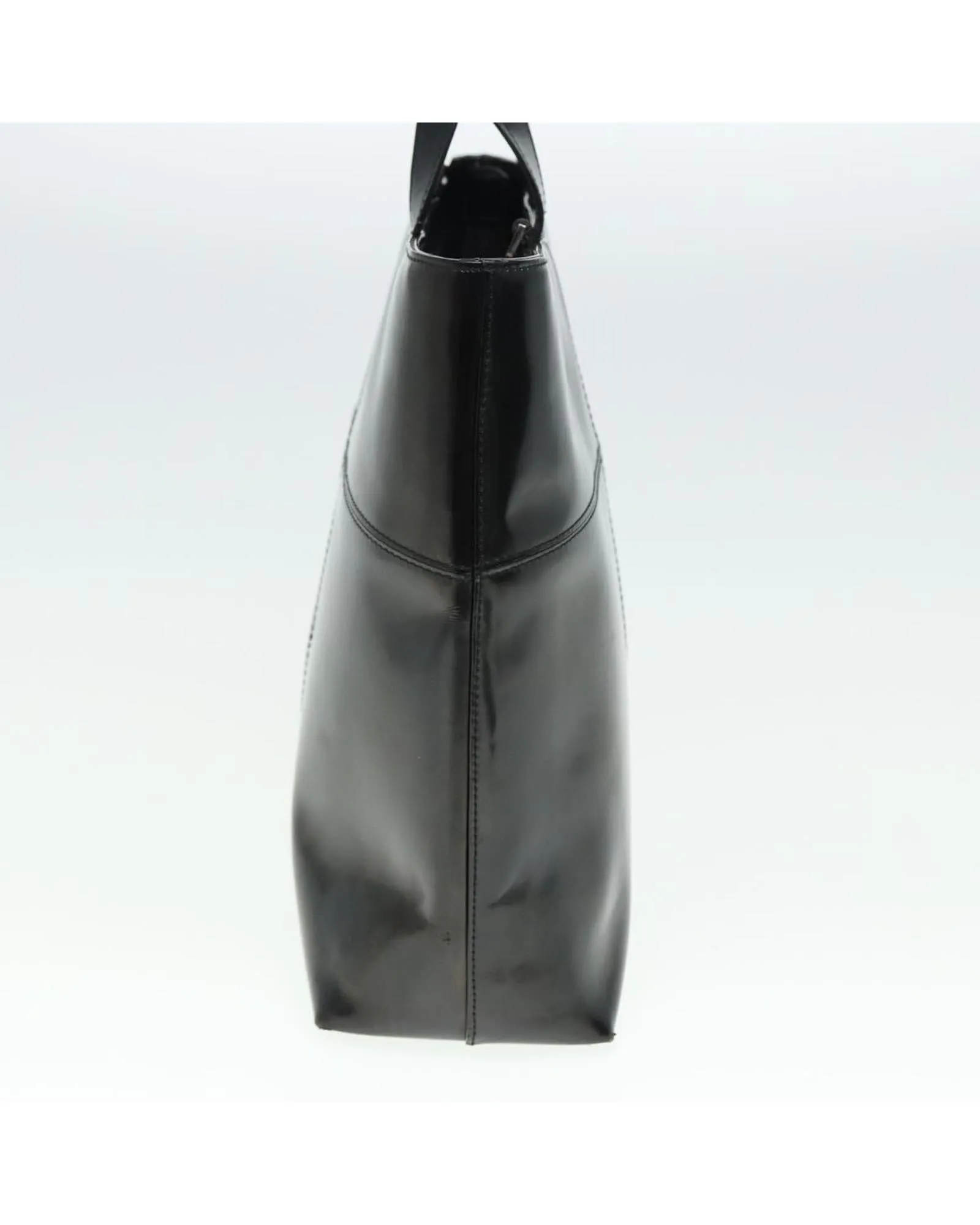 Patent Leather Hand Bag with Handle Drop