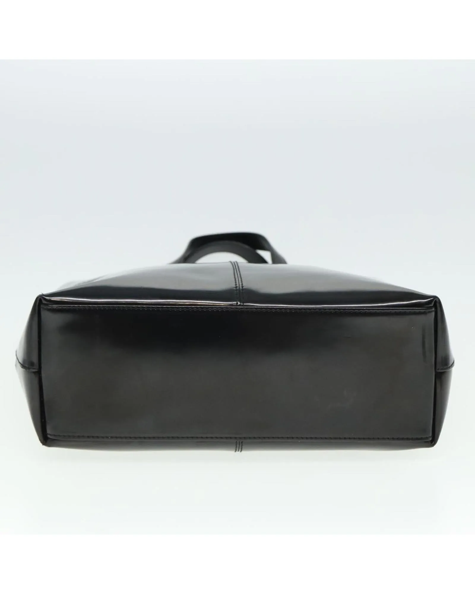 Patent Leather Hand Bag with Handle Drop