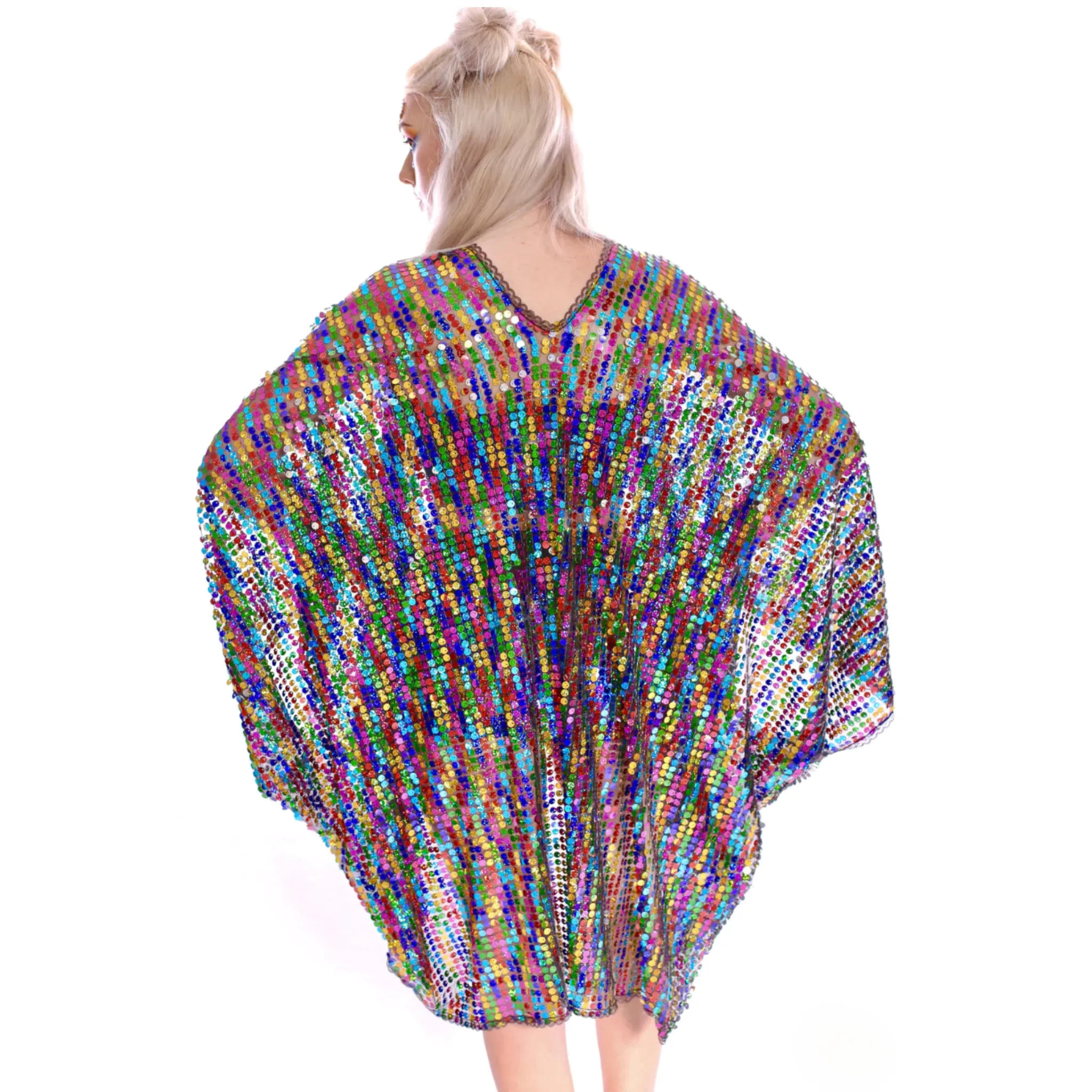 Rainbow Sequin Kimono