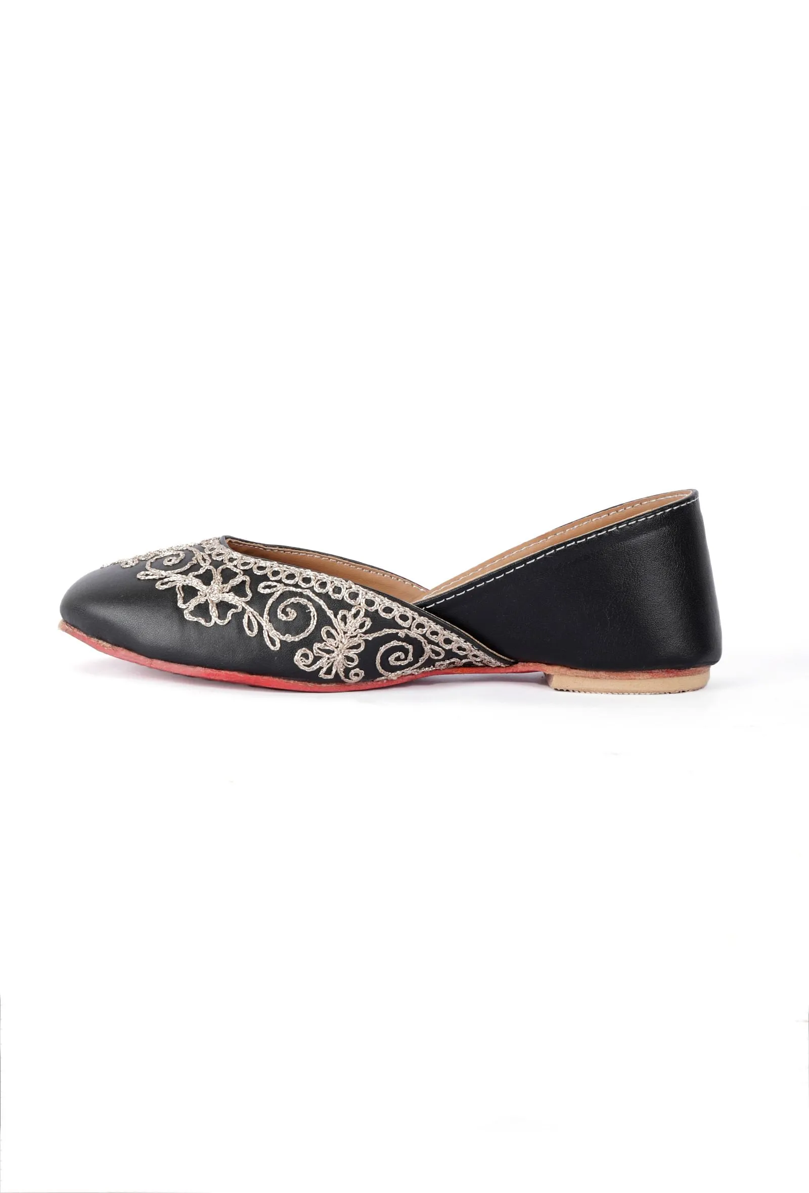 Rylie Black Dori Zari Embroidery Jutti