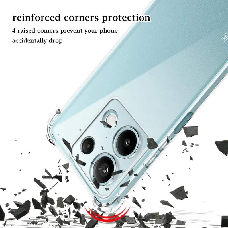 Shockproof Silicone Case For Xiaomi Redmi Note 13 12 12S 12T 11 11T 11S 10 10S Pro Plus Pro  4G 5G Clear Soft Ultra Thin Shell