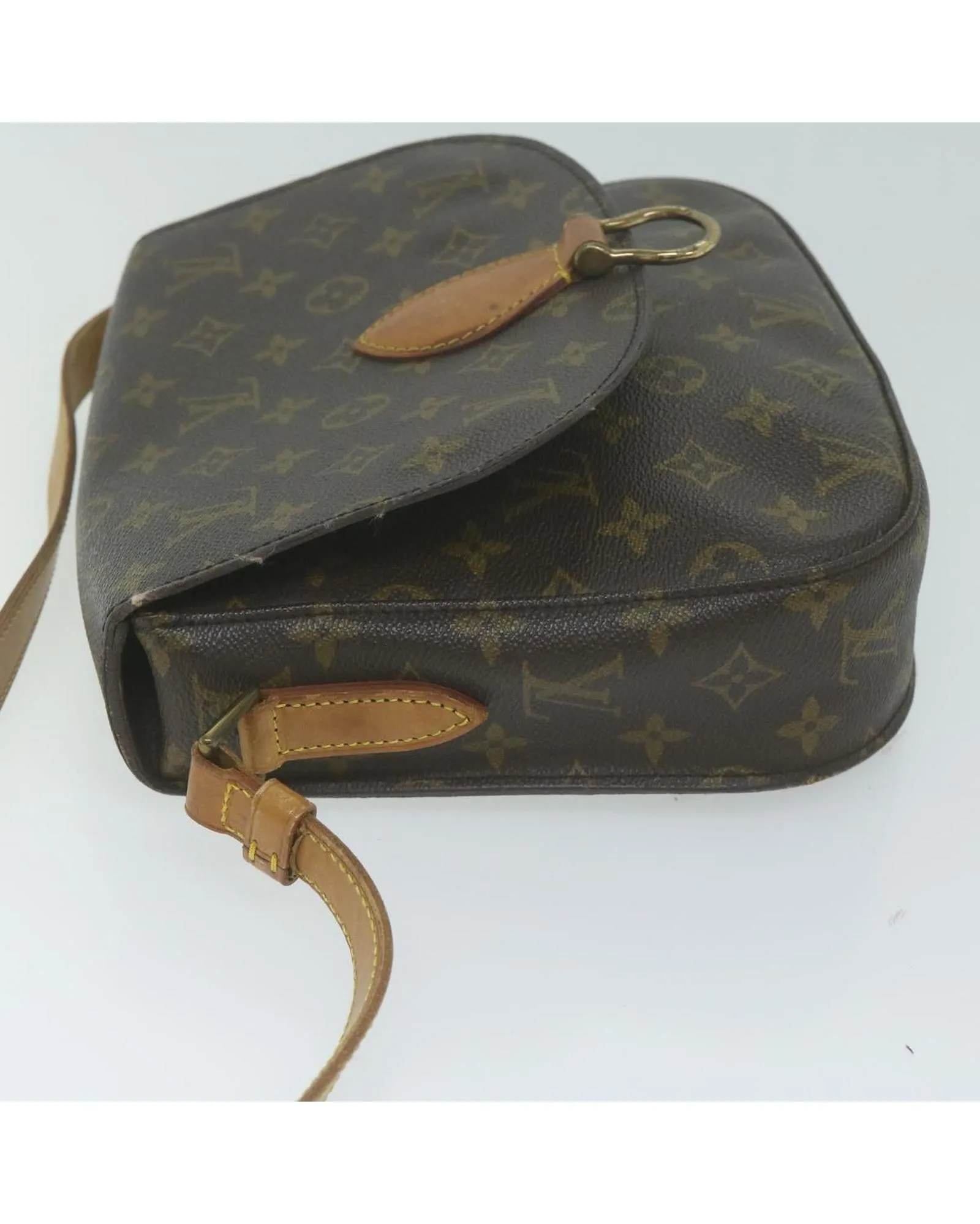 Shoulder Bag in Monogram Canvas with Adjustable Strap and Multiple Compartments