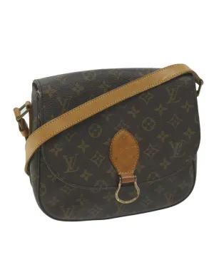 Shoulder Bag in Monogram Canvas with Adjustable Strap and Multiple Compartments