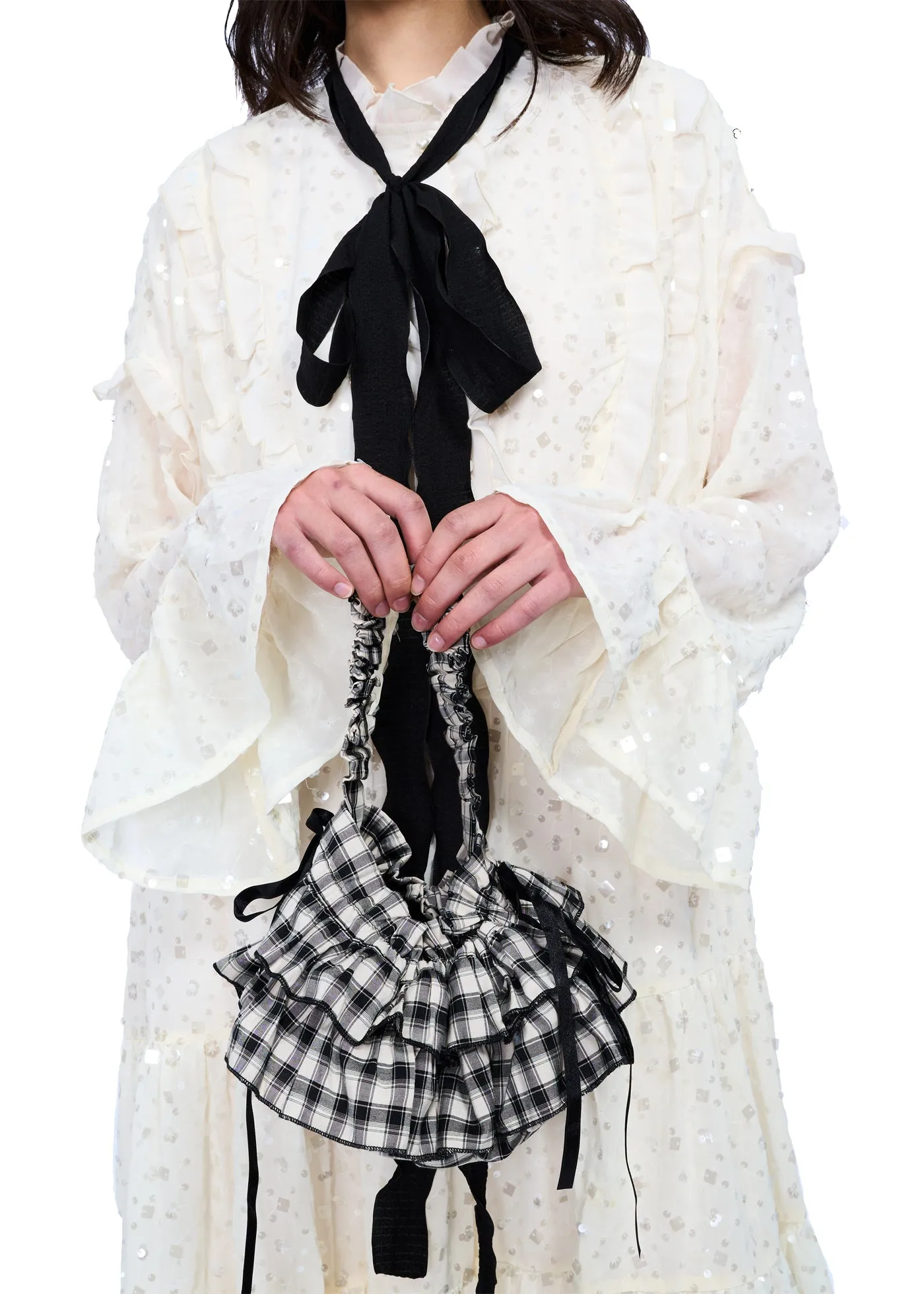 sister jane Thelma Check Ruffle Bag