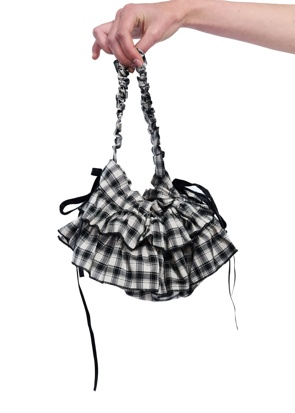 sister jane Thelma Check Ruffle Bag