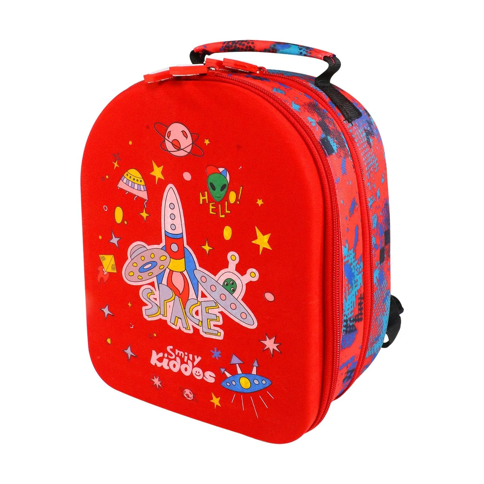 Smily Kiddos Eva Pre School Backpack Space Theme Red