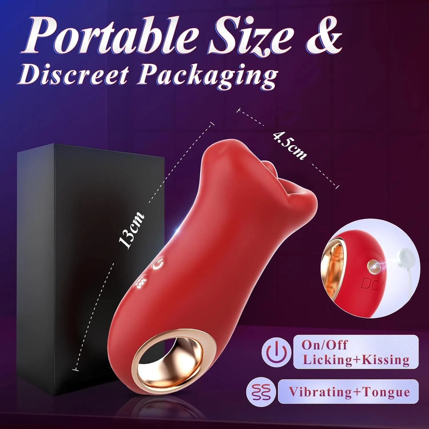 Tongue Licking Oral Sex Toys - Big Mounth Handheld Sucking Women Vibrator