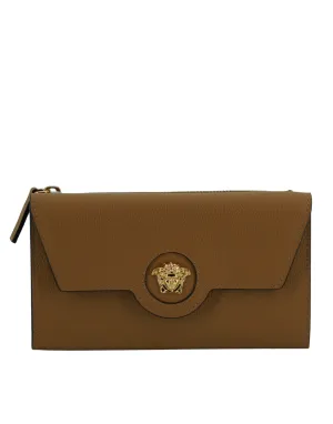 Versace Medusa Calf Leather Brown Wallet