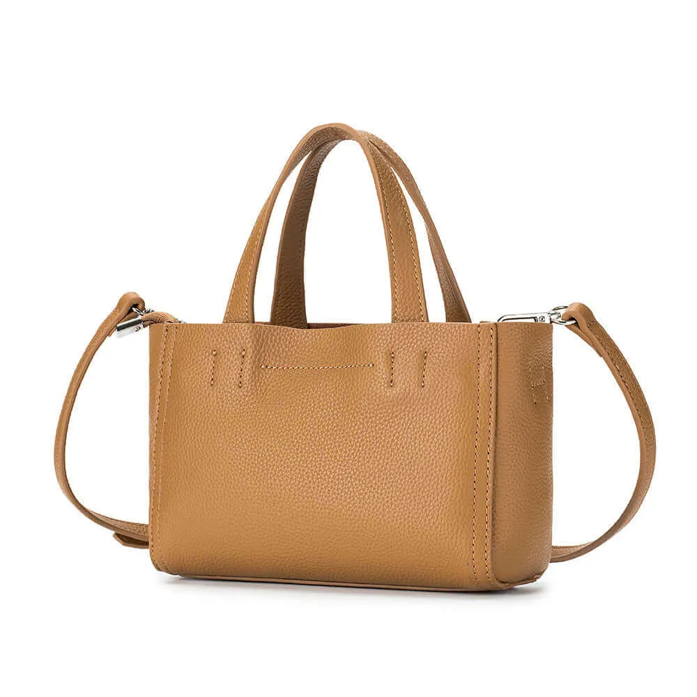 Versatile Leather Mini Handbag | Shoulder and  Crossbody Bag