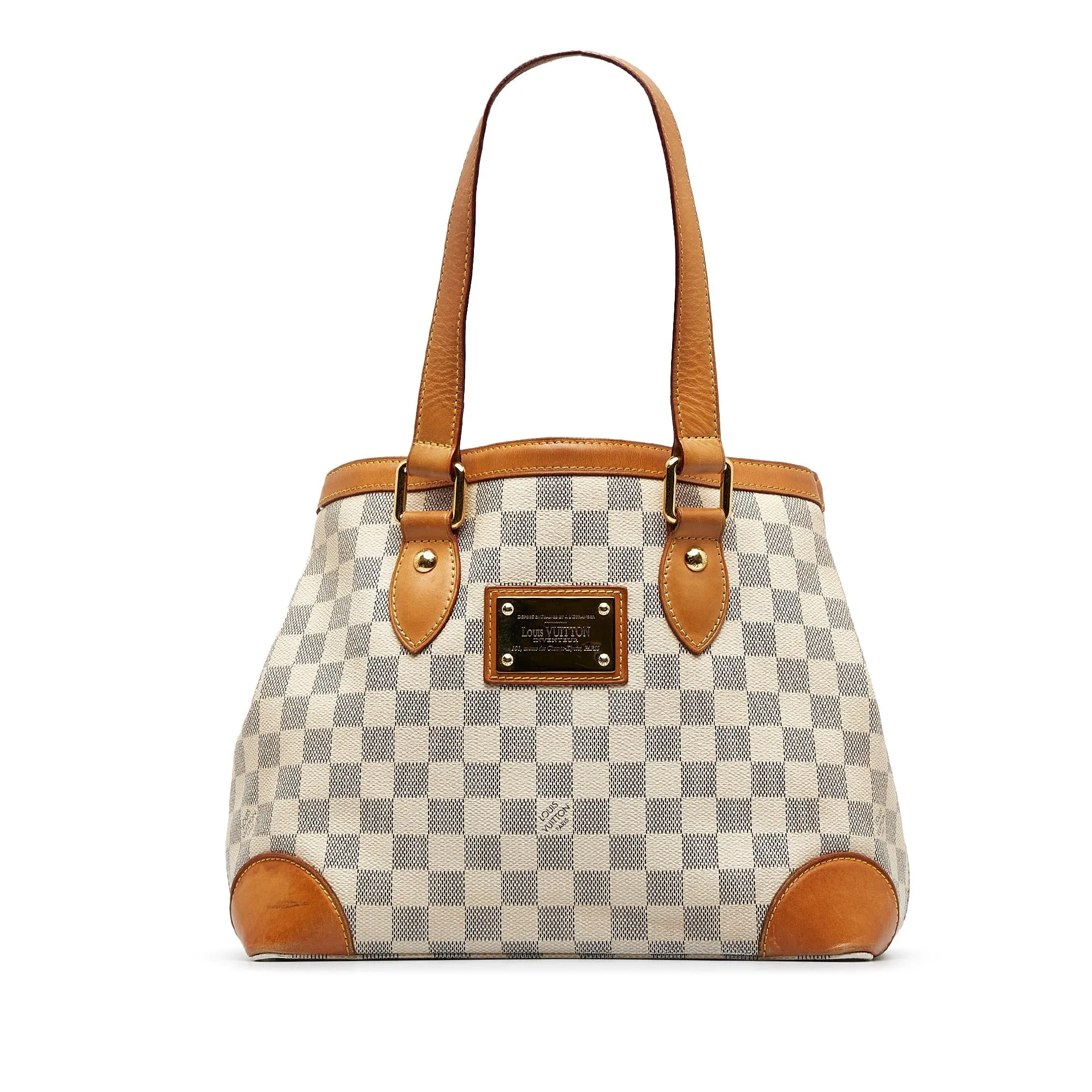 White Louis Vuitton Damier Azur Hampstead PM Tote Bag