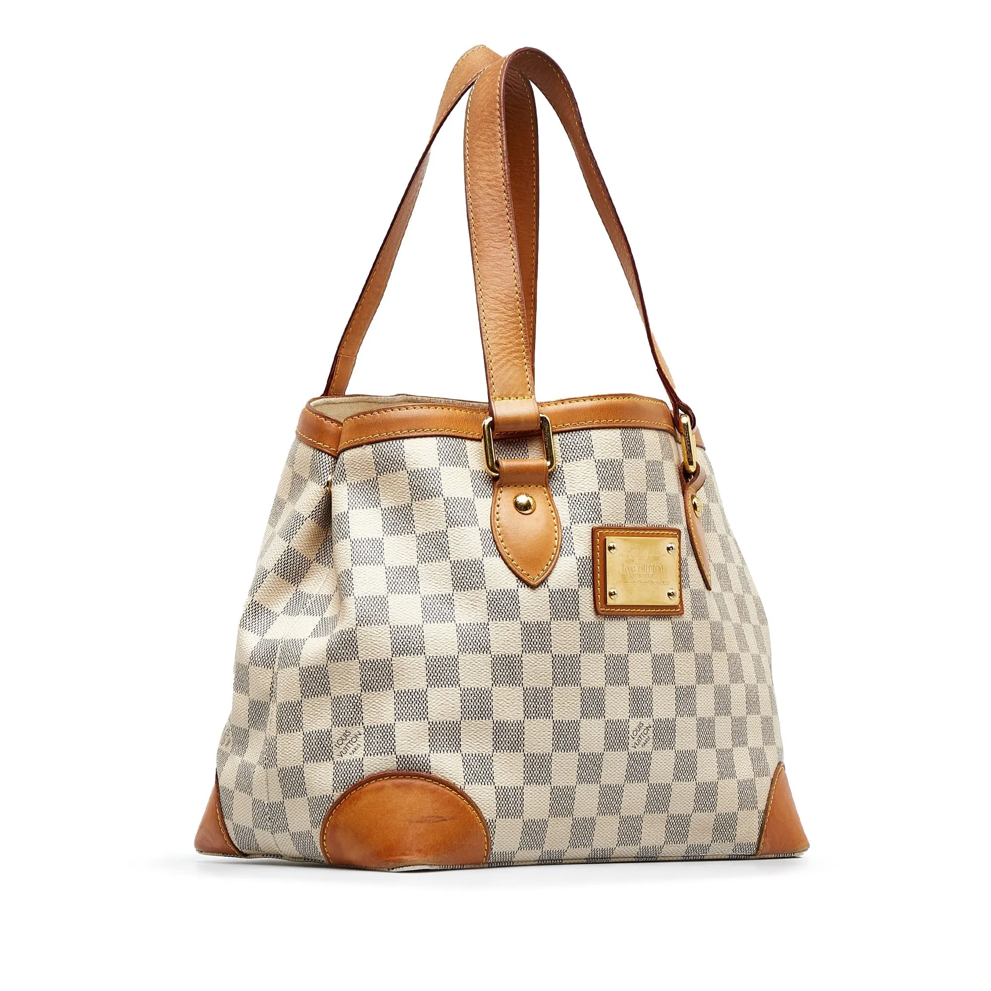 White Louis Vuitton Damier Azur Hampstead PM Tote Bag