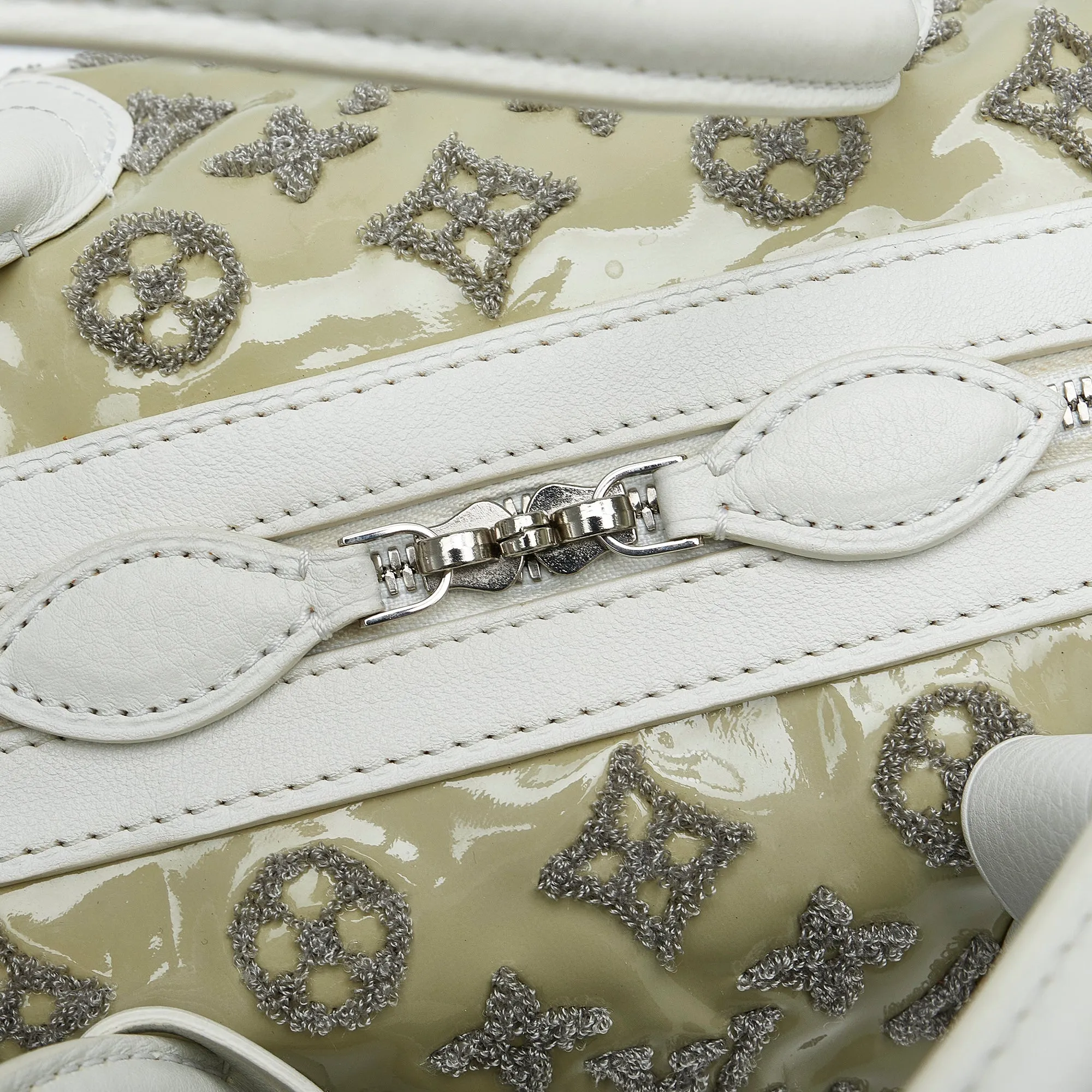 White Louis Vuitton Monogram Bouclettes Speedy Boston Bag