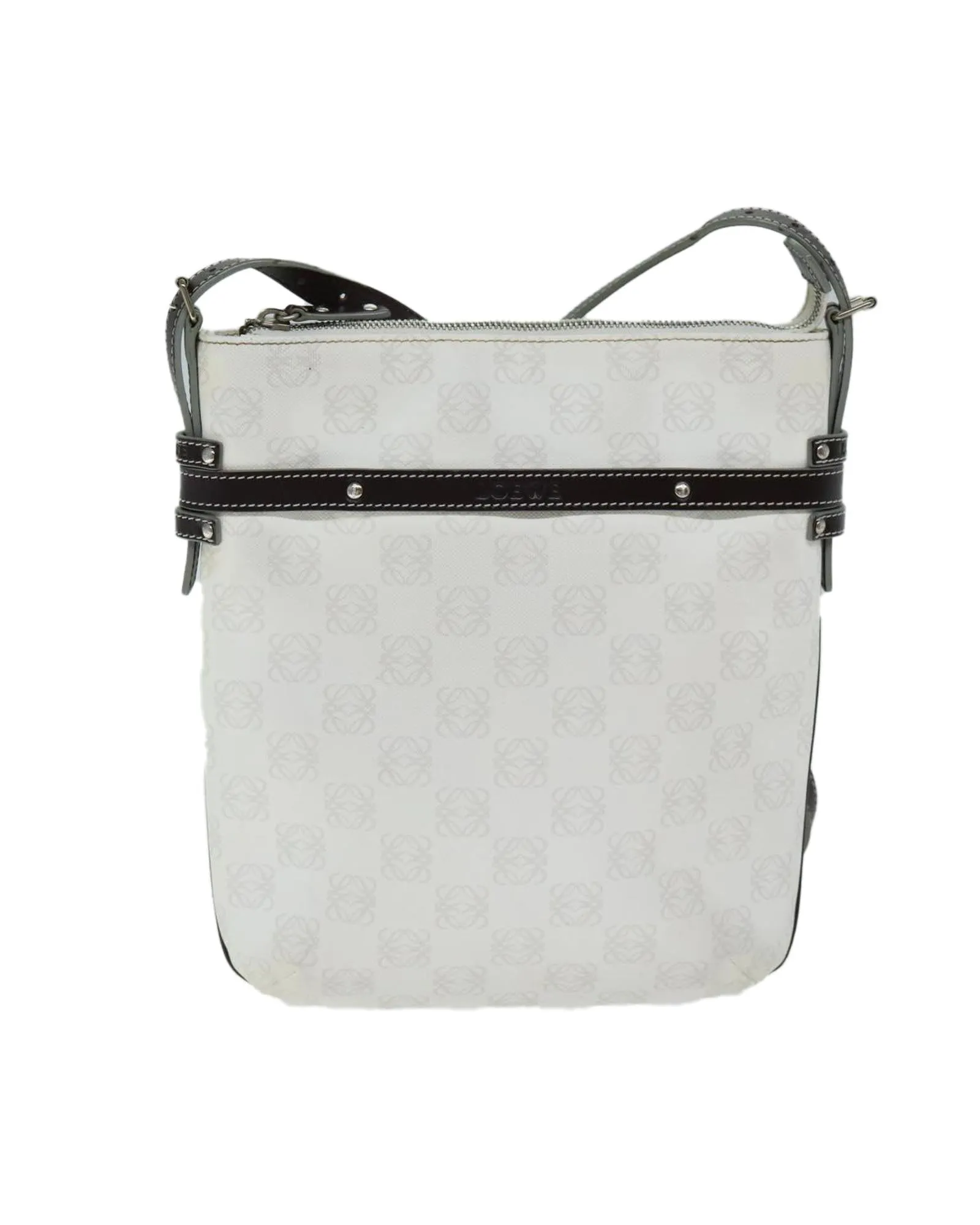 White PVC Anagram Shoulder Bag with Pouch by LOEWE