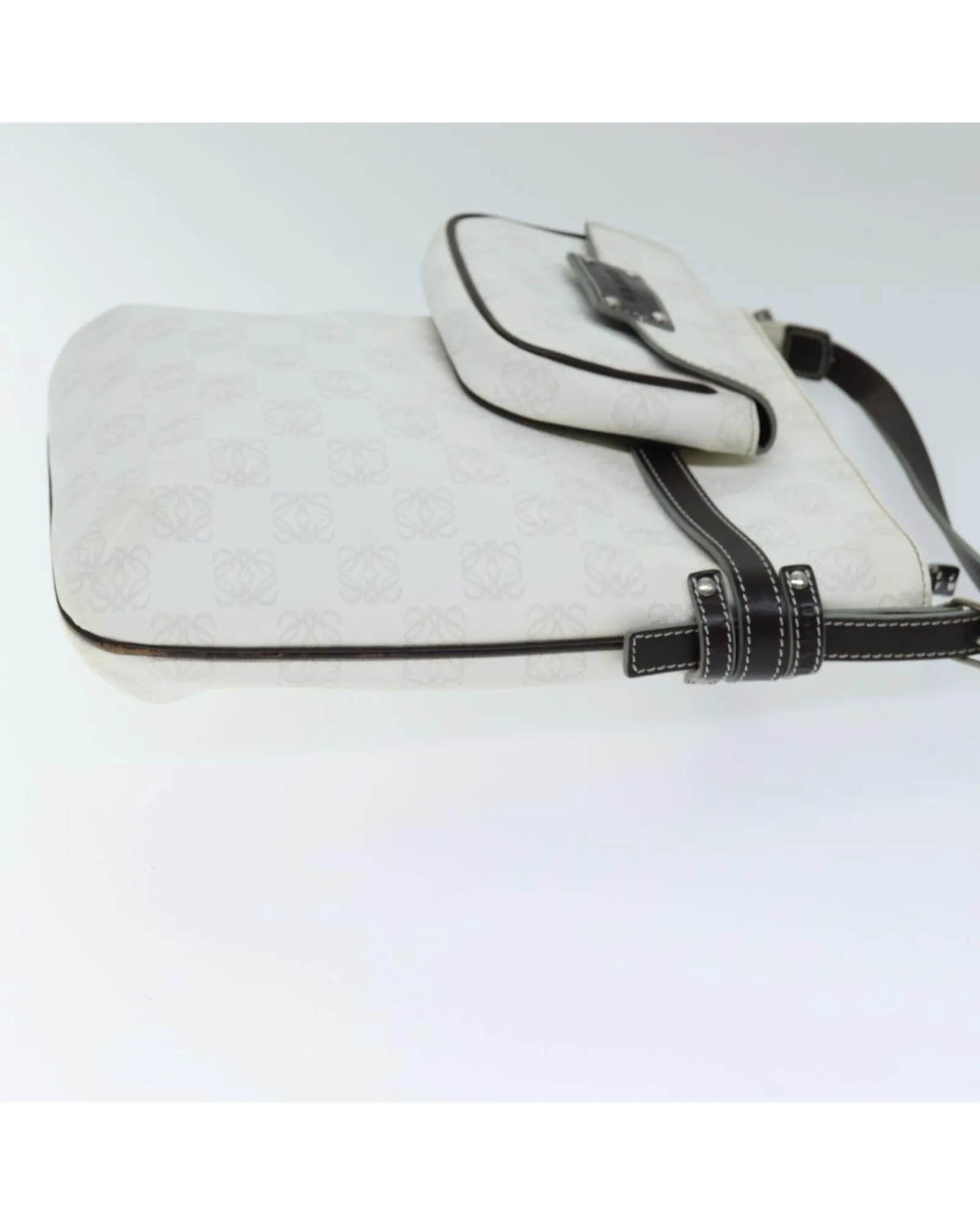 White PVC Anagram Shoulder Bag with Pouch by LOEWE