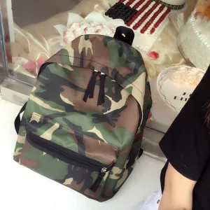 women camouflage backpack green