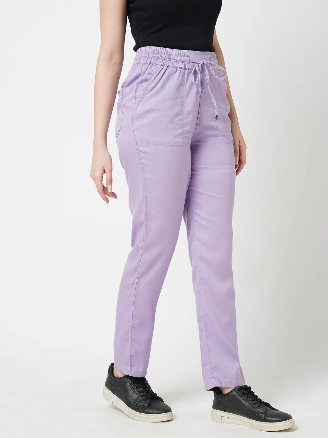 Women Lilac K3015 Mid Rise Comfort Jeans